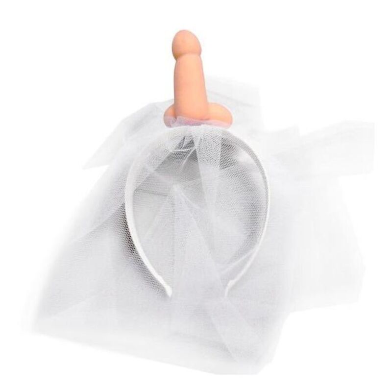 Voile de Mariée Humoristique Blanc avec Pénis - Diablo Picante