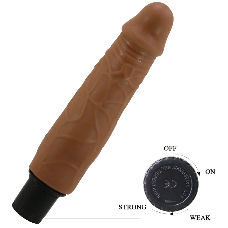 Gode Vibrant Réaliste Waldorf 18cm Mulâtre - Pretty Love