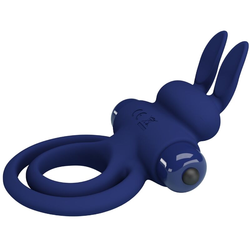 Anneau Pénien Vibrant Darey Double Lapin Bleu - Pretty Love