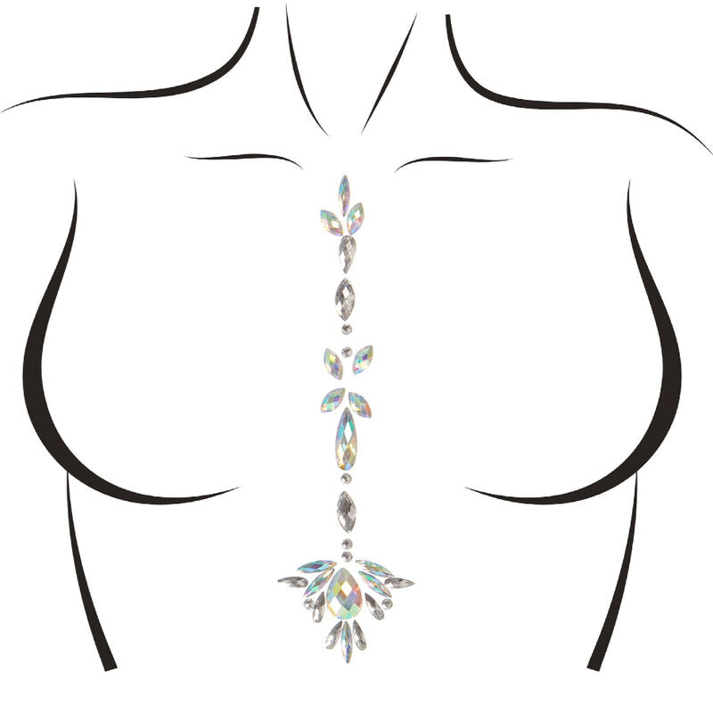 Bijou de Corps Adhésif Jade Strass Irisés - Leg Avenue