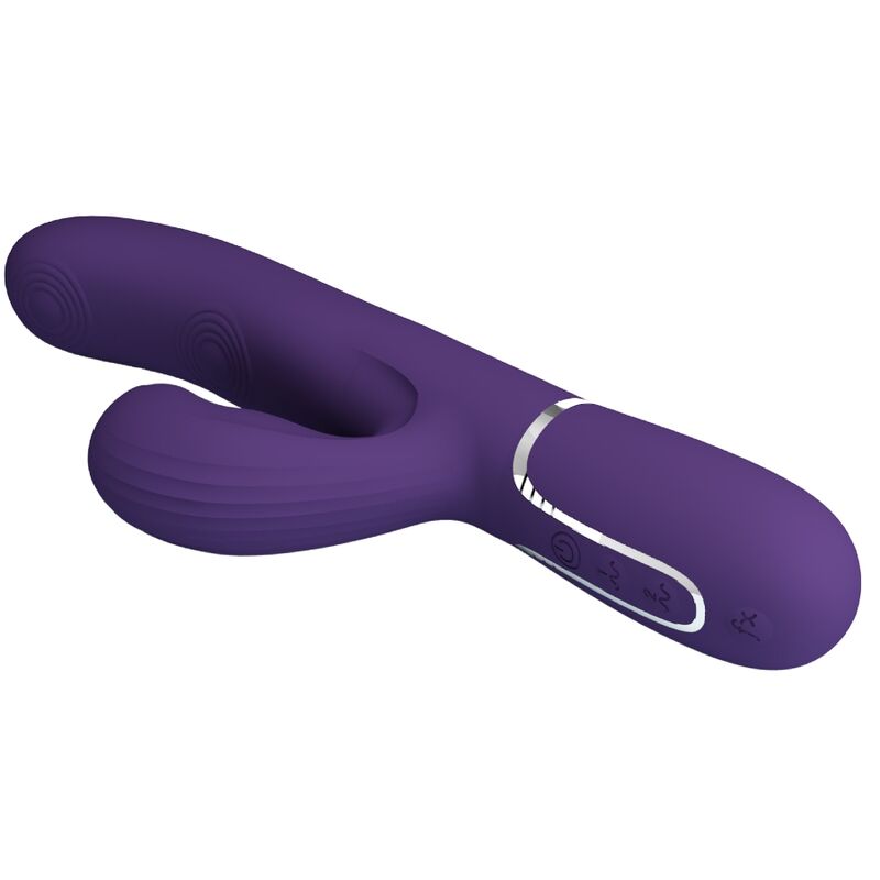 Vibromasseur Rabbit Double Stimulation 3 en 1 Violet - Pretty Love