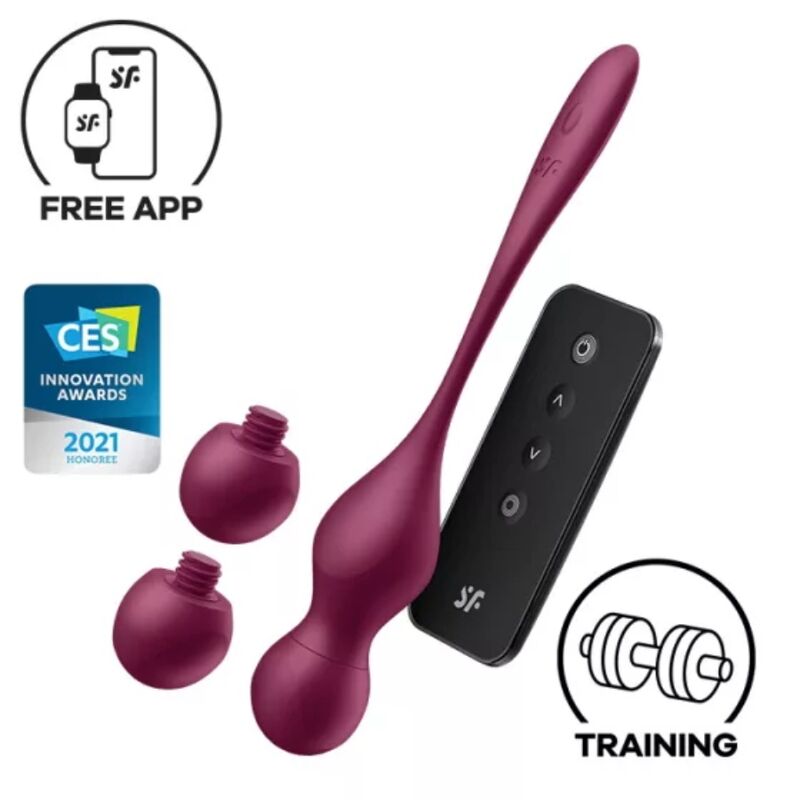 Boules de Geisha Connectées Love Birds Vary Rouge - Satisfyer