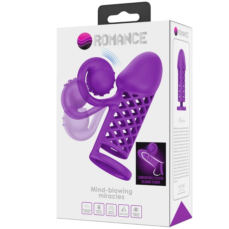 Romance - Gaine Pénis Vibrant avec anneau Violet