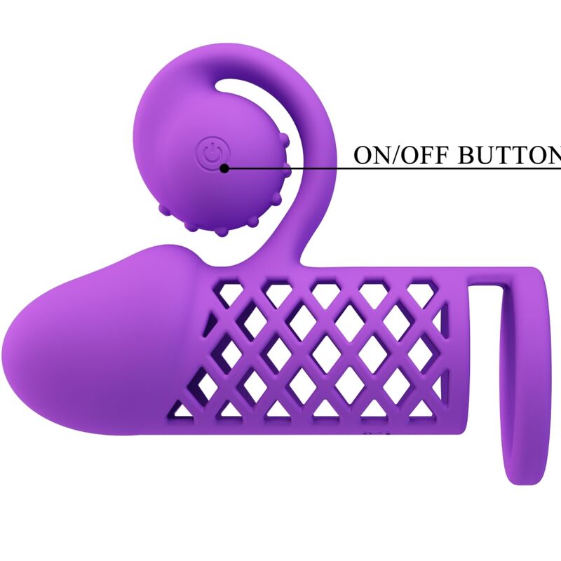 Romance - Gaine Pénis Vibrant avec anneau Violet