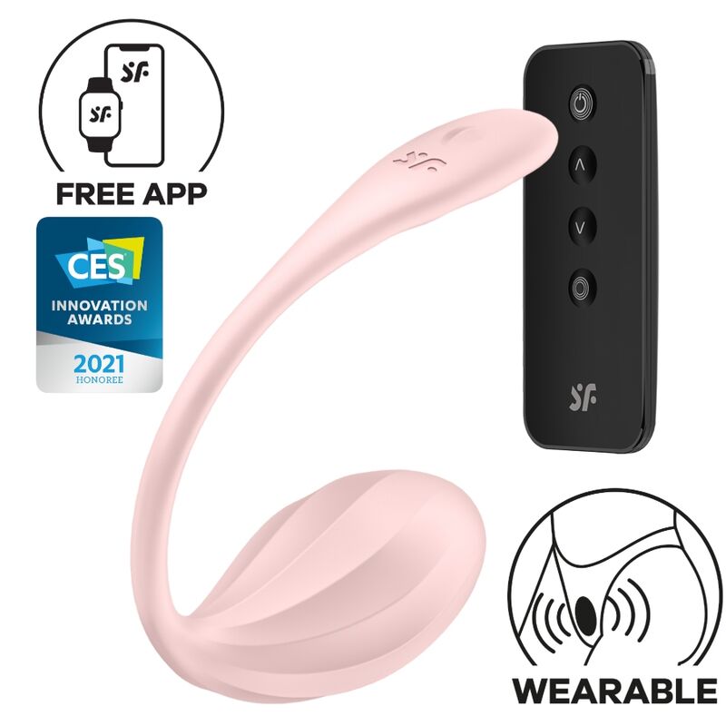 Œuf Vibrant Connecté Ribbed Petal Rose - Satisfyer
