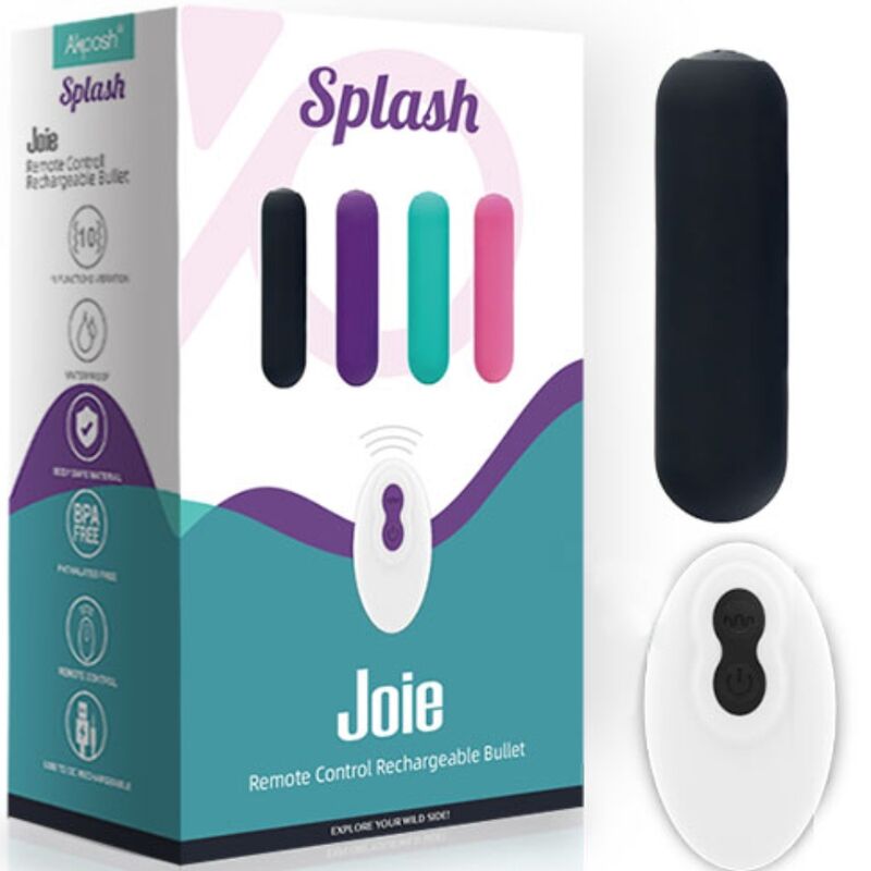 Bullet Vibrant Splash Joie Télécommandé Noir - Armony - Armony