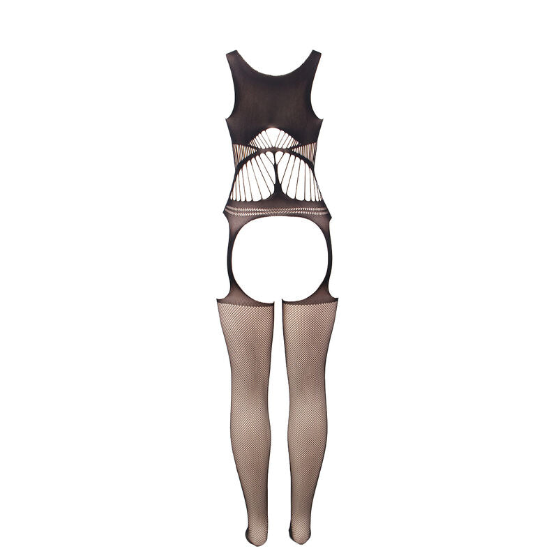 Bodystocking Résille Noir Poitrine Ouverte - Subblime - SUBBLIME BODYSTOCKINGS