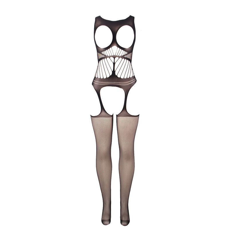 Bodystocking Résille Noir Poitrine Ouverte - Subblime - SUBBLIME BODYSTOCKINGS