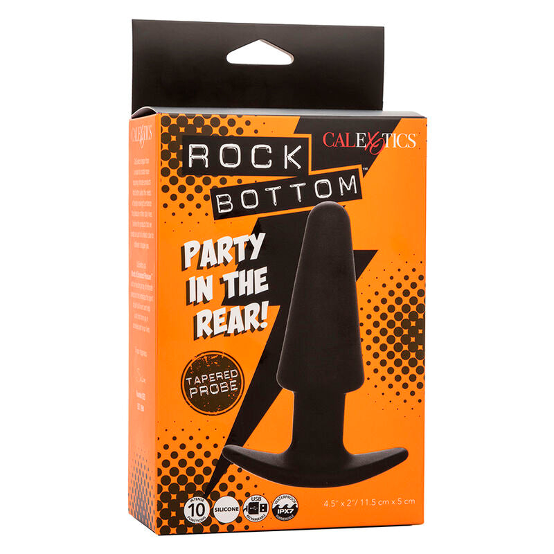 Plug Anal Vibrant Rock Bottom Conique Noir - CalExotics