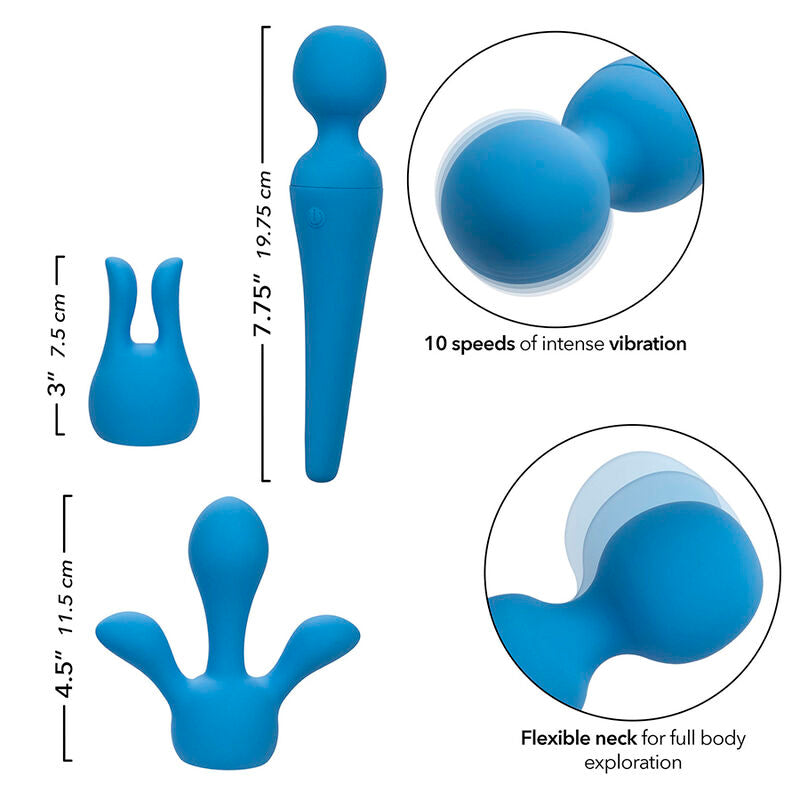 Masseur Wand Kit Body Wand Couture Bleu - Calexotics