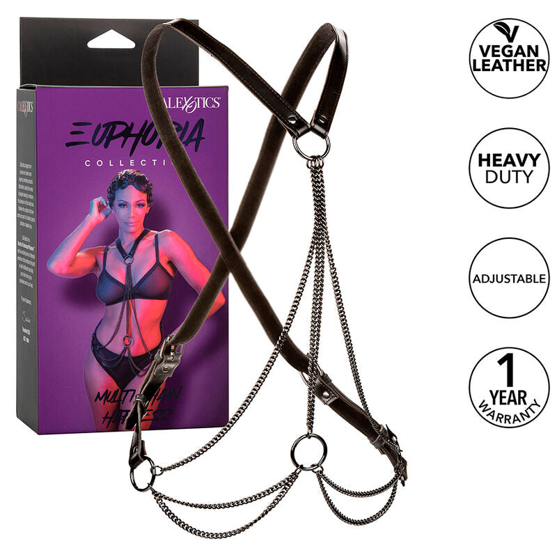 Harnais Euphoria Multichaînes Premium Noir - CalExotics