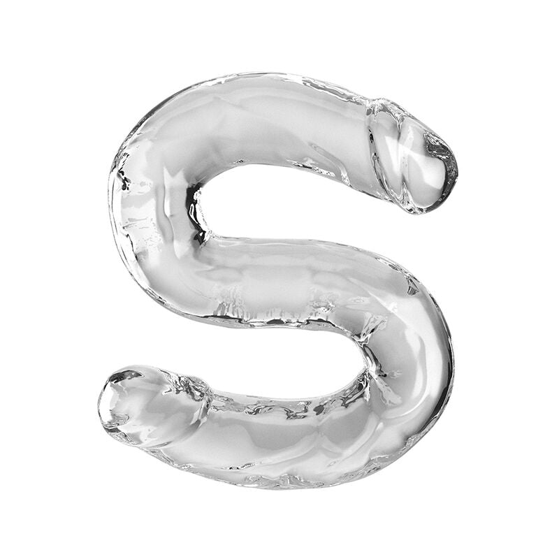 Double Gode King Cock Clear Double Trouble 46cm - Transparent