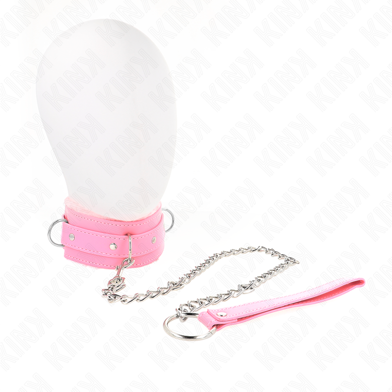 Collier avec Laisse KINK Rose 65cm Restrictions BDSM - Kink - KINK COLLAR & GAG