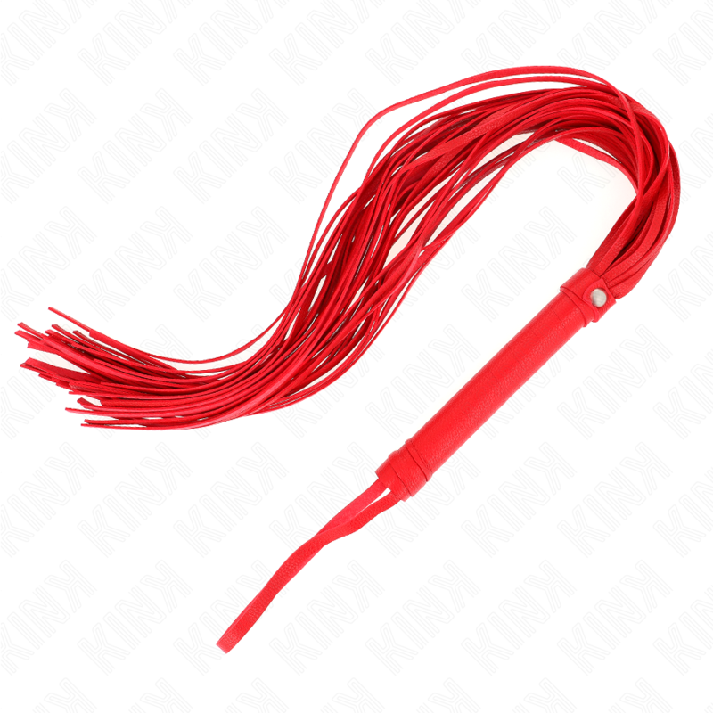 KINK - Fouet BDSM Rouge en PVC - 70 cm