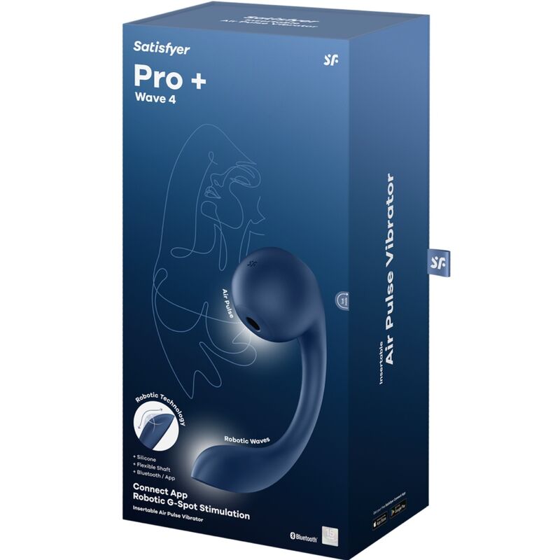 Stimulateur Double Pro+ Wave 4 Connecté Bleu - Satisfyer