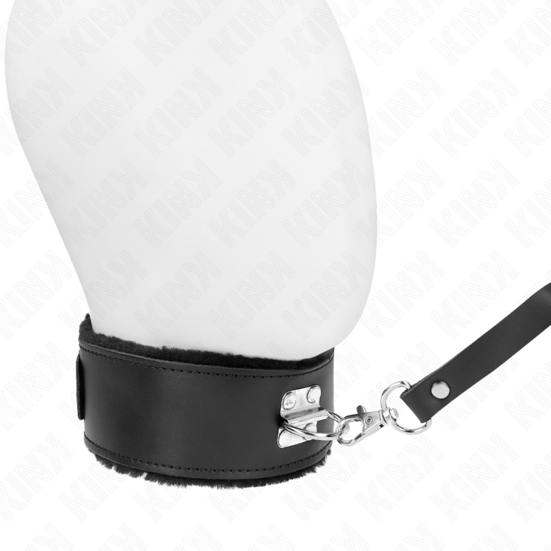 Collier Bondage Cuir Noir avec Laisse 116cm Réglable - KINK - KINK COLLAR & GAG