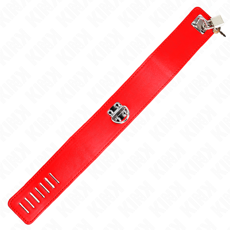 Kit Bondage Collier Laisse 65cm Bracelet Rouge - KINK - KINK COLLAR & GAG