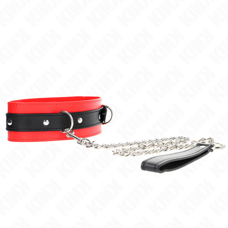 Collier avec Laisse KINK Rouge 65cm - KINK - KINK COLLAR & GAG