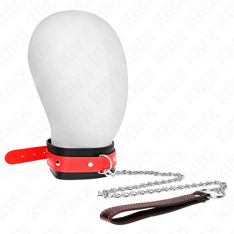 Collier BDSM avec Bracelet Rouge Ajustable 65 CM - KINK - KINK COLLAR & GAG