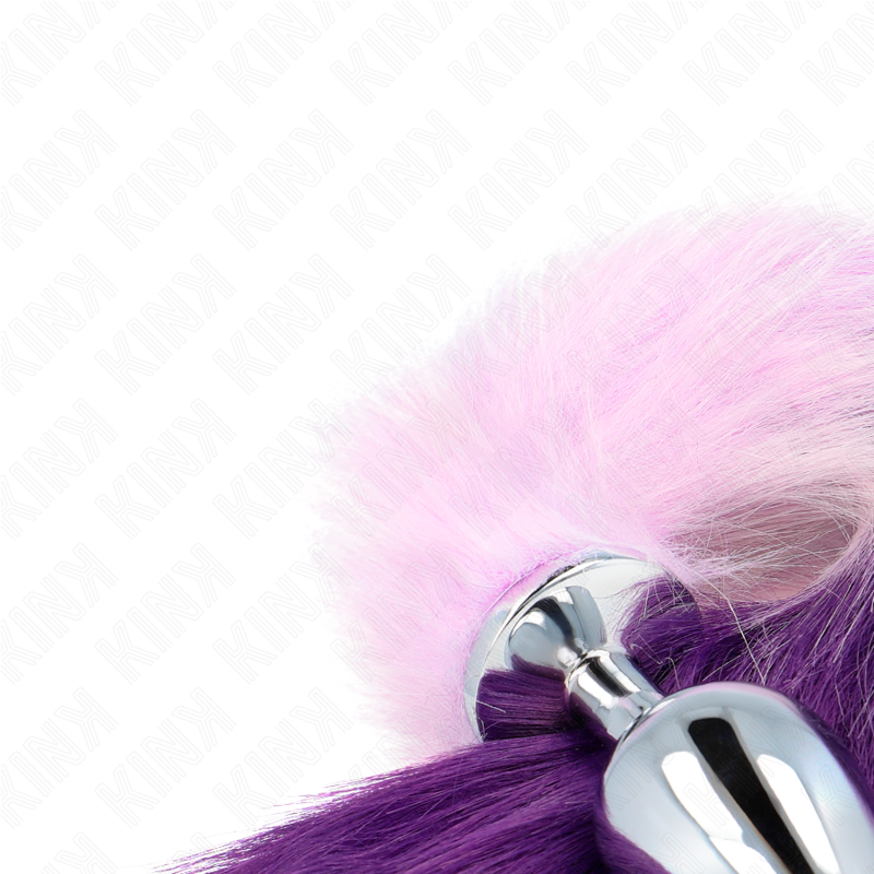 Plug Anal Queue de Renard Synthétique Violet 40 cm Taille S - KINK