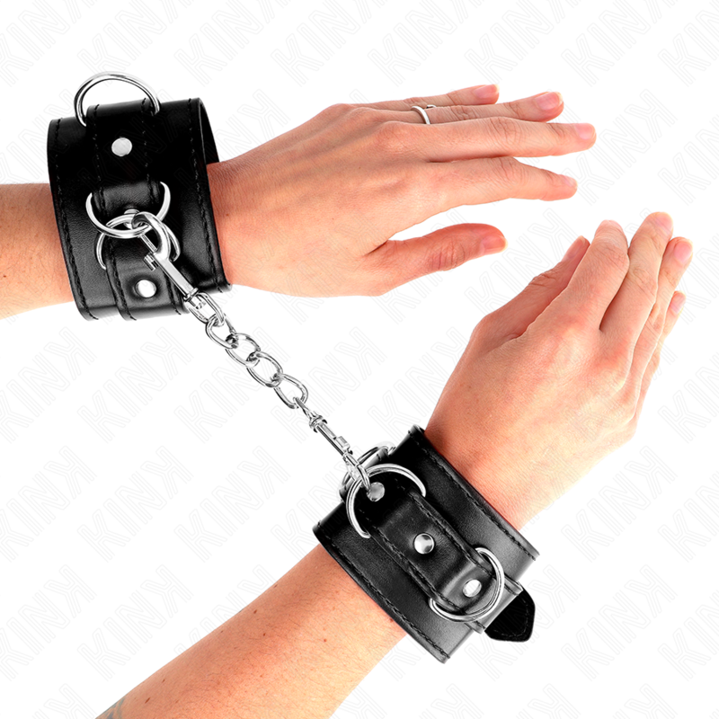 Menottes Ajustables Noires 3 Bracelets de Poignet - KINK - KINK WRIST RESTRAINT