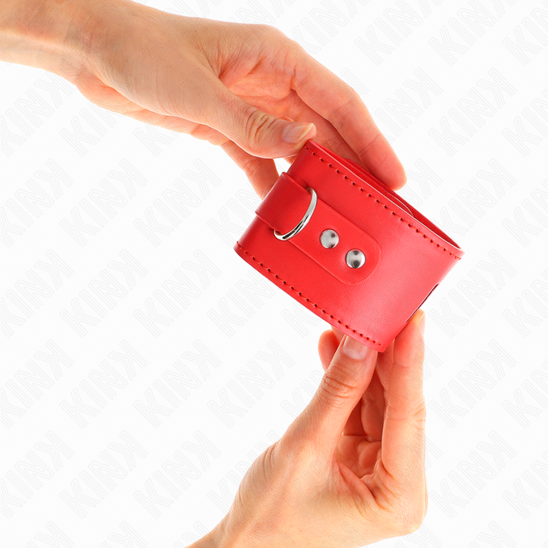Menottes Cuir KINK Rouge Ajustable 16-23cm - KINK - KINK WRIST RESTRAINT