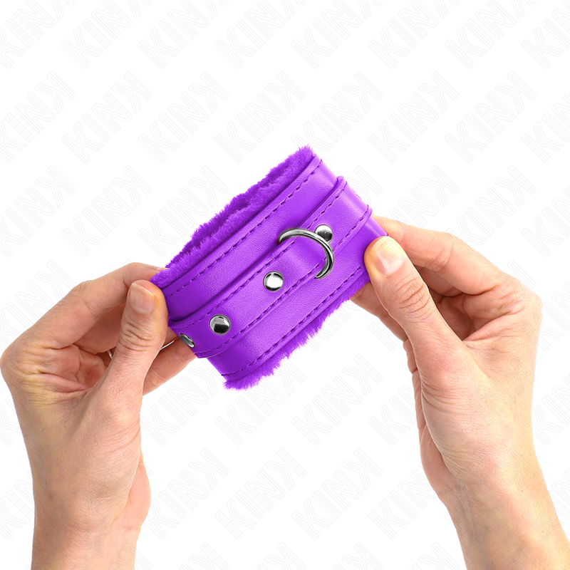 Menottes Poignets Fourrure Premium Violet - Kink - KINK WRIST RESTRAINT