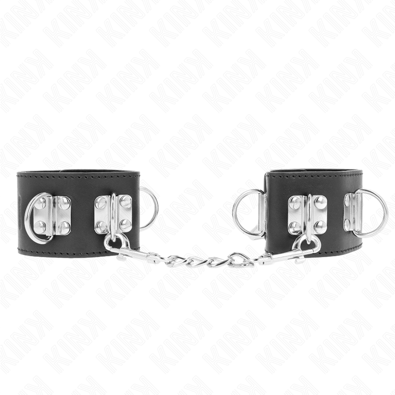 Menottes BDSM Appui-Poignets Cadenas Noir Ajustable - KINK - KINK WRIST RESTRAINT