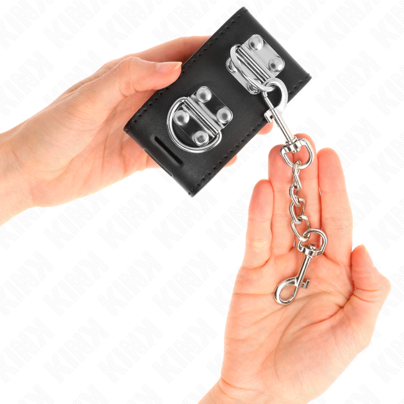 Menottes BDSM Appui-Poignets Cadenas Noir Ajustable - KINK - KINK WRIST RESTRAINT