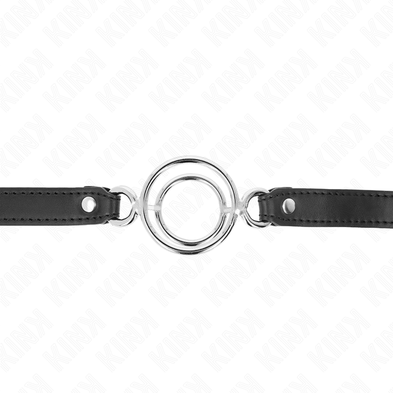 Gag à Anneaux Multiples O-Rings 5cm Noir - KINK