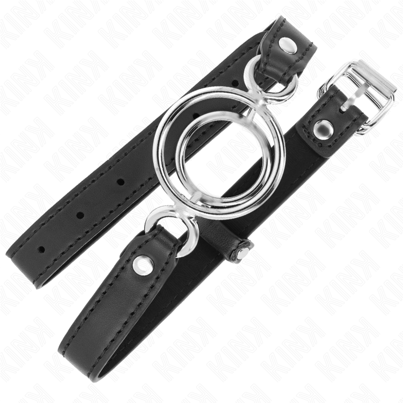 Gag à Anneaux Multiples O-Rings 5cm Noir - KINK
