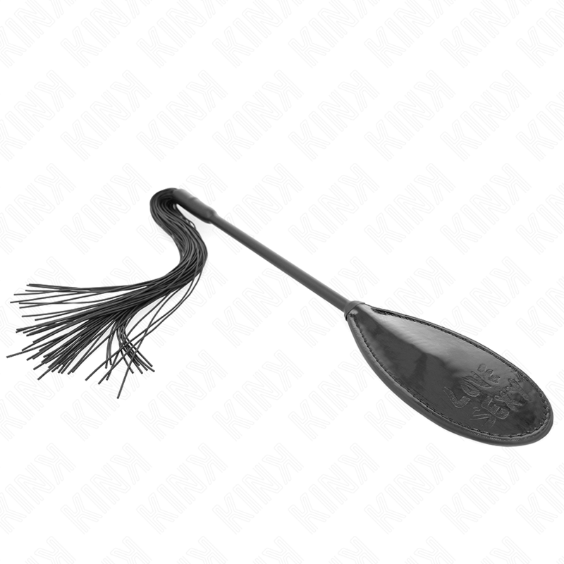 KINK - Paddle avec Inscription Love & Sexy avec Martinet Noir