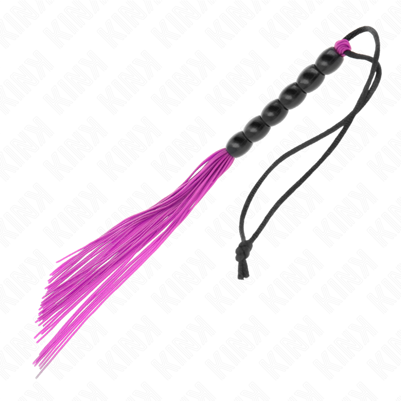 KINK - Mini Fouet BDSM de Poche avec Billes Violettes - 26 cm