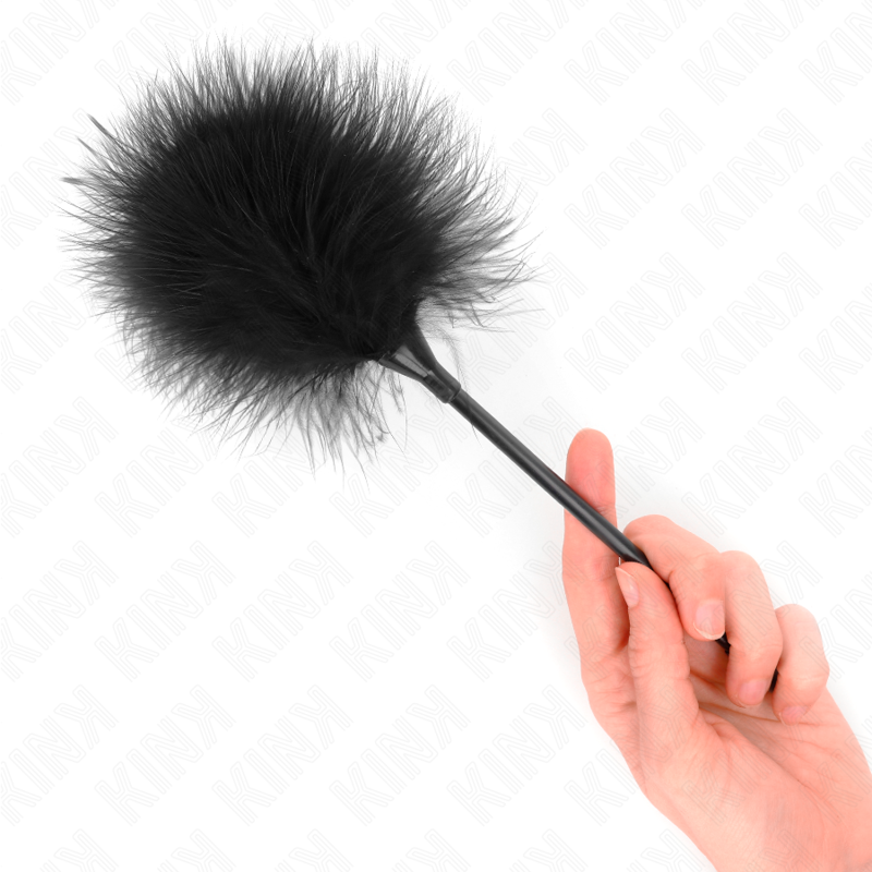 Plumes tickle noires 27 cm pour kit bondage - Kink - KINK IMPACT & TOUCH