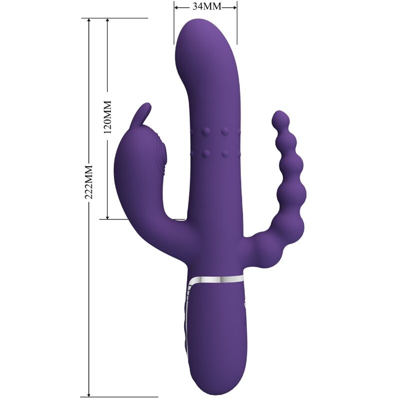 Vibromasseur Triple Stimulation Cammy Violet - Pretty Love
