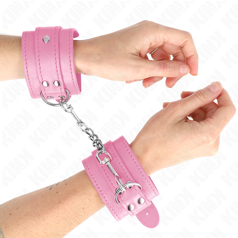 Menotte Poignet KINK Rose Réglable 20-23cm - KINK - KINK WRIST RESTRAINT