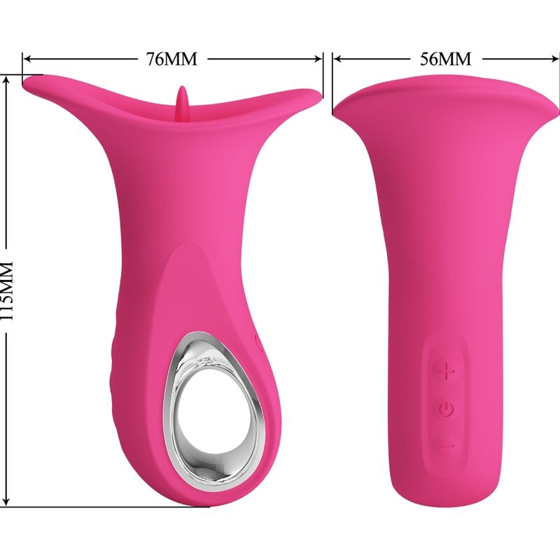 Vibrateur Oral Clyde Langue Vibrante 12 Fonctions Rose - Pretty Love