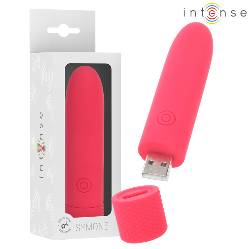 Bullet Vibrant Symone Rouge Rechargeable USB 8 Modes - Intense
