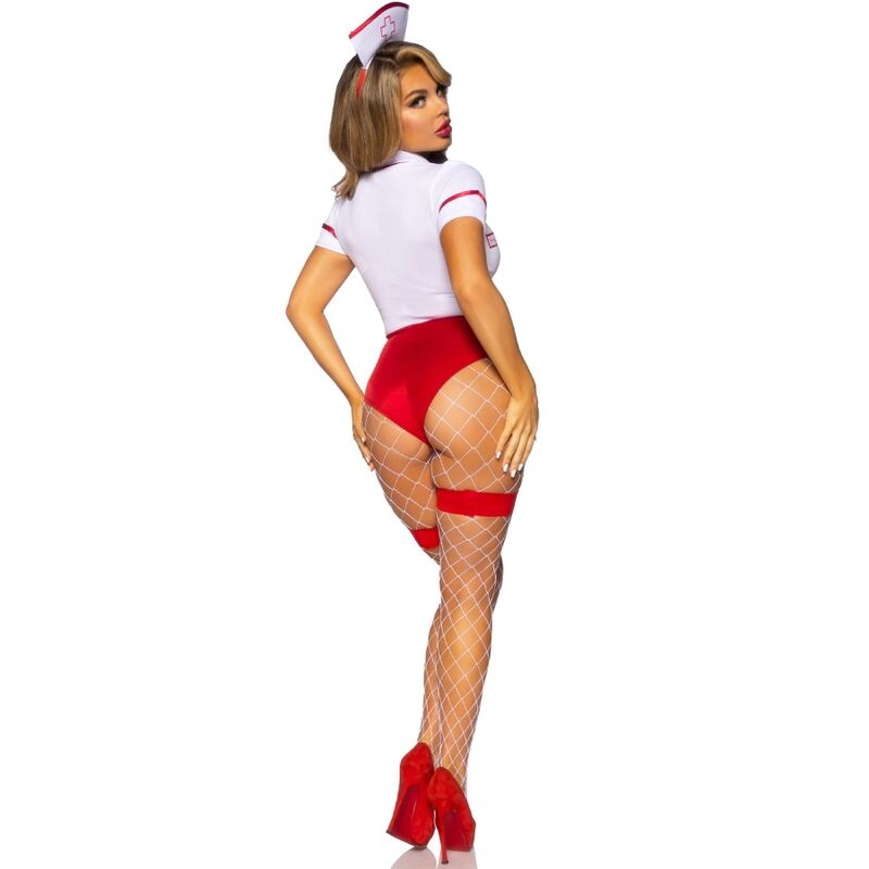 Déguisement Infirmière Sexy Rouge Blanc Taille M - Leg Avenue