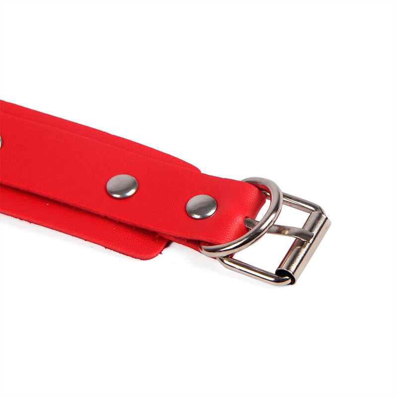 Menottes avec ceinture de bondage rouge taille unique - Subblime - SUBBLIME FETISH