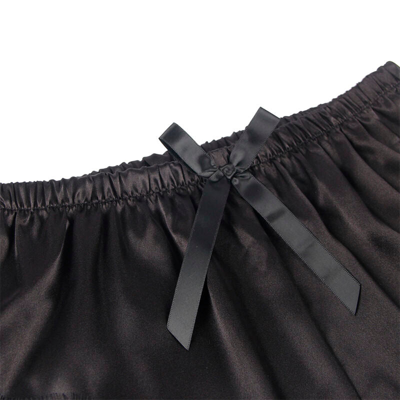 Chemise de nuit en soie et pantalon en dentelle noir L/XL - Subblime - SUBBLIME SETS