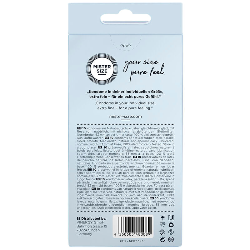 Préservatif taille M 53 mm Mister Size (10 unités) - Mister Size - MISTER SIZE