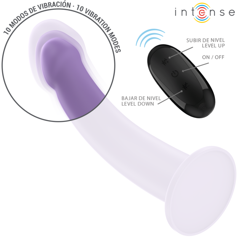 Vibrateur Eddie 17,5cm 10 Vibrations Violet - Intense