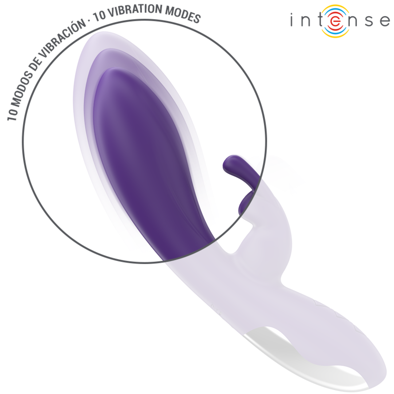 Vibrateur Rabbit Randall Silicone 10 Vibrations Violet - Intense