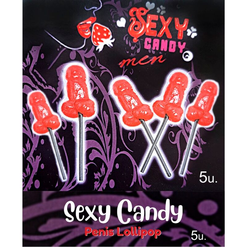 Sucettes Erotiques Pénis Cerise Pack 5 - Diablo Picante