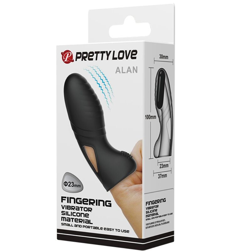 Stimulateur Doigt Vibrant Alan Noir - Pretty Love