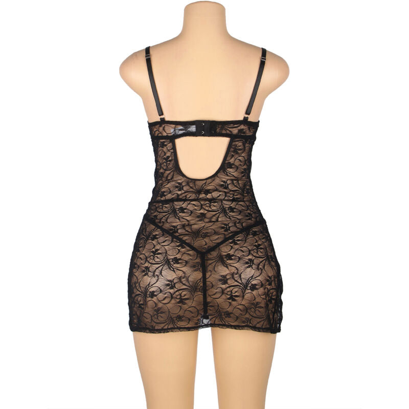 Babydoll en dentelle bretelles réglables noir S/M - Subblime - SUBBLIME BABYDOLLS