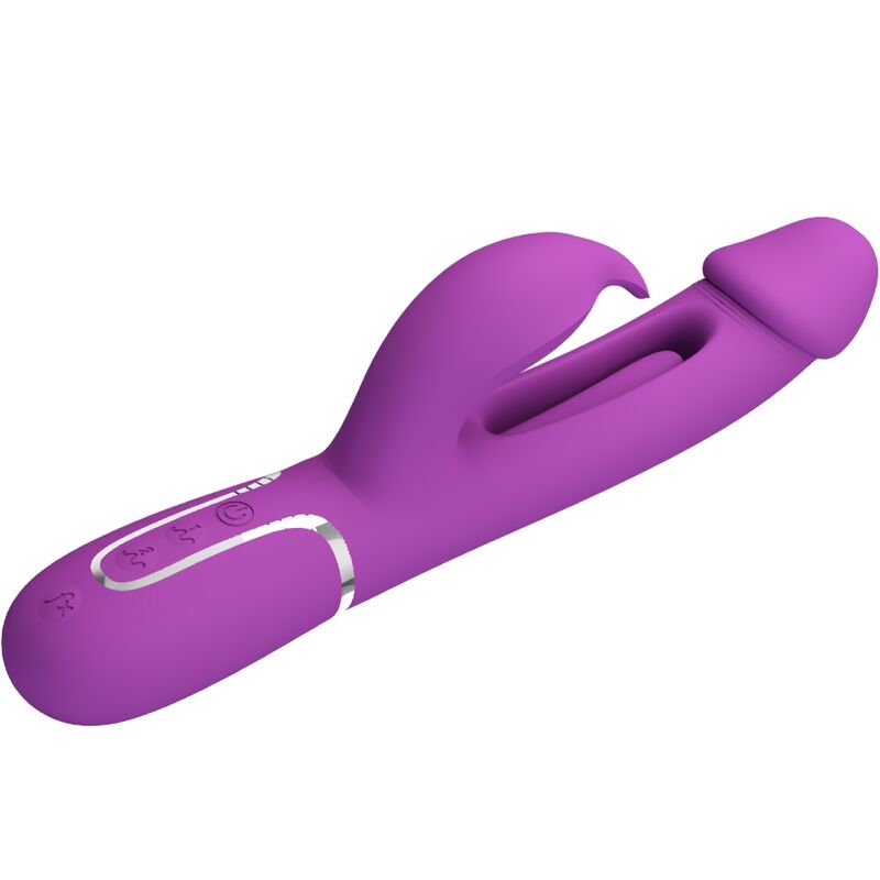 Vibromasseur Rabbit Kampas Multifonction 3 en 1 Violet - Pretty Love