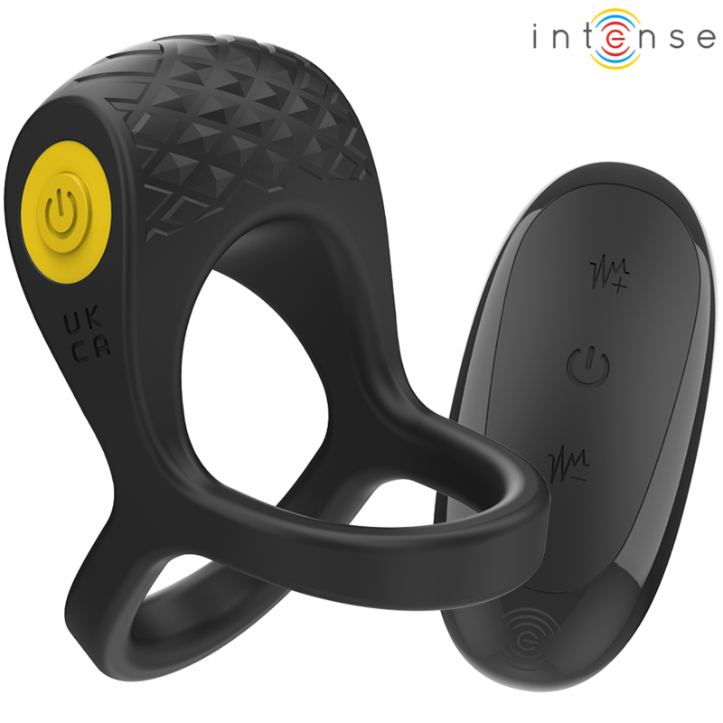 Anneau Vibrant Double Alex 10 Vibrations Noir - Intense