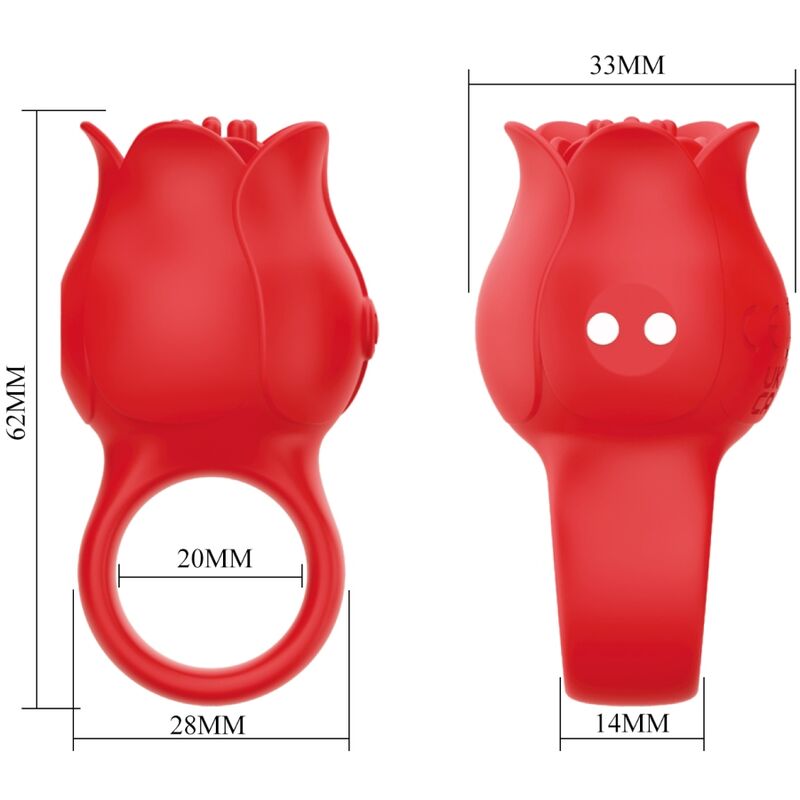 Stimulateur à Doigt Pretty Love Bague Rouge - Pretty Love